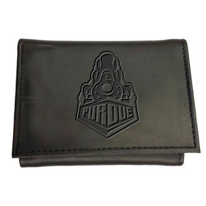 Evergreen NCAA Purdue Boilermakers Black Leather Trifold Wallet Officially Licensed with Gift Box - 1 of 1