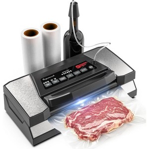 Magic Mill Professional Vacuum Sealer Machine Pro with Patent Easy-Lock Handle, Built in Roll Bag Holder & Cutter - 1 of 4