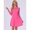 Allegra K Women's Heart Mesh Sheer Long Sleeve Gothic Cocktail Skater Party Dress - 3 of 4