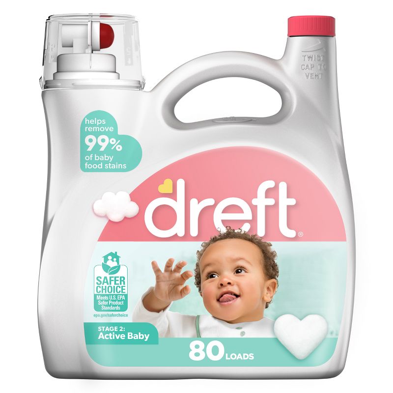 Dreft Stage 2: Active Baby HE Compatible Liquid Laundry Detergent, 1 of 10