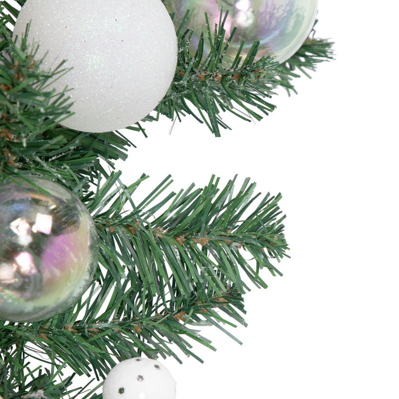 Northlight 6' Green Pine Artificial Christmas Garland with Berries and Iridescent Ornaments, 3 of 4