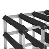 vidaXL Wine Rack for 20 Bottles Black Solid Pine Wood - 3 of 4