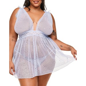 Adore Me Women's Novah Babydoll Lingerie - 1 of 4