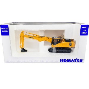 Komatsu PC450LC Excavator Short Boom with Bucket Yellow 1/50 Diecast Model by Universal Hobbies - 1 of 4