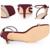 Perphy Women's Rhinestone Squared Toe Kitten Heels Ankle Strap Sandals - 3 of 4