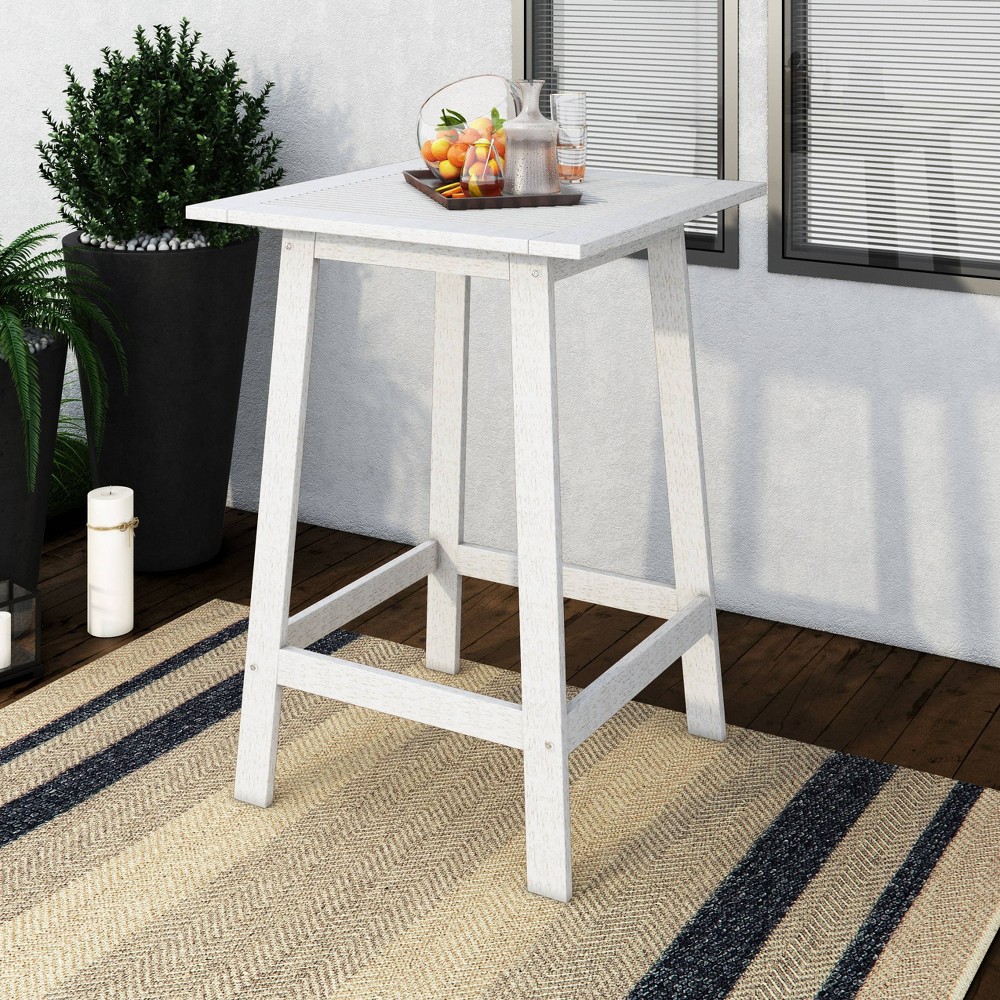 Outdoor Pub Table - Whitewash - CorLiving