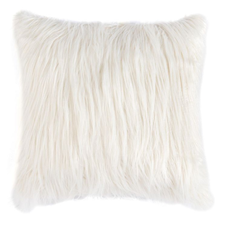 Shag Pillow, Ivory - Off-White - Shiraleah, 1 of 4