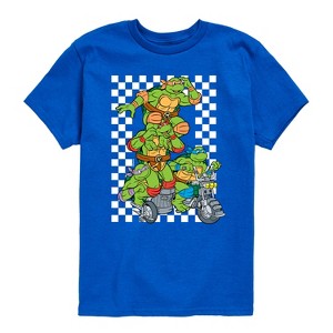 Boys' - Teenage Mutant Ninja Turtles - Checker Graphic Short Sleeve Graphic T-Shirt - 1 of 4