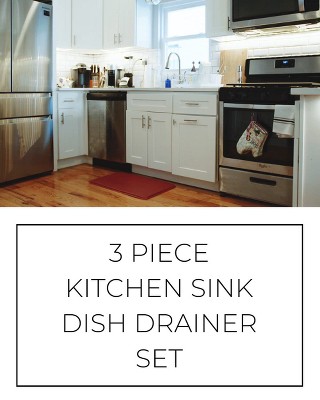 Eggplant Metal Foldable Dish Rack with Utensil Cup