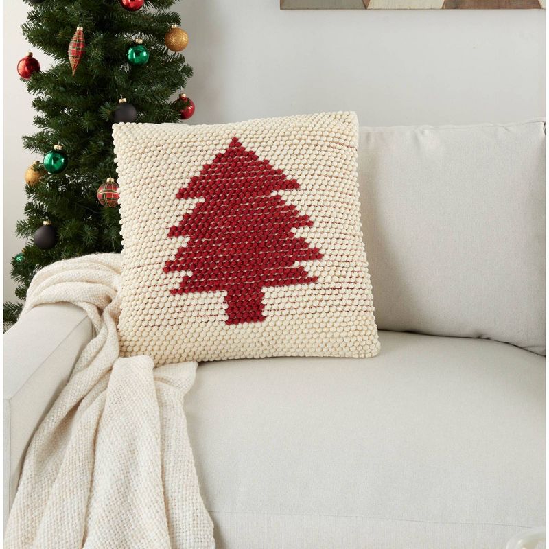 20"x20" Oversize Holiday Xmas Tree Loops Indoor Square Throw Pillow - Mina Victory, 5 of 10