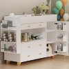 GDFStudio Arla Modern Multi-Functional Dresser with 3 Drawers, 1 Door and Shelves - 2 of 4