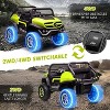 Kids Ride On Truck, 12V Licensed Mercedes-Benz Unimog with Remote Control, Battery Powered Electric Ride-On Car with Spring Suspension - 3 of 4