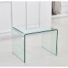 MAYEERTY Transparent End Table,Tempered Clear Bent Glass SideTable - 2 of 4