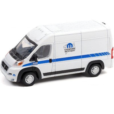 2018 RAM ProMaster 2500 Cargo High Roof Van "MOPAR Performance" White with Blue Stripes 1/43 Diecast Model Car by Greenlight