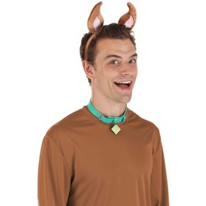 HalloweenCostumes.com One Size Fits Most   Scooby Doo Costume Kit,  Dog Collar & Dog Tag labeled with "SD", Pink/Brown/Green - 1 of 4