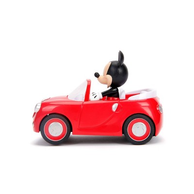 Jada Toys Disney Junior RC Mickey Mouse Club House Roadster Remote Control Vehicle 7&#34; Glossy Red
