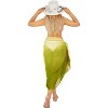 LA LEELA Swim Cover Up Short Women's Beachwear Summer Pool Beach Wraps Skirt Swimwear Sarong Sheer Coverups Scarf for Women One Size Green Solid - 3 of 4