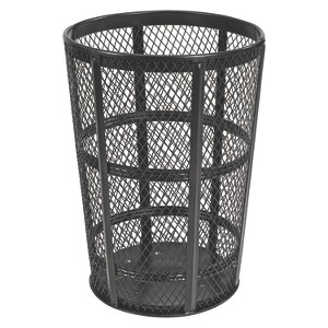 Steel Mesh Corrosion Resistant Trash Can, 48 gal, Black - 1 of 1