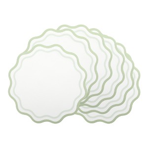 REGALWOVEN Placemats Set of 6 Leather Placemats for Kitchen Dining Table Decor Washable Table Placemats Wipeable Table Mat - 1 of 4