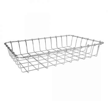 Wald Products No Hardware Basket Silver Steel 14x9x3`