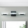 Dewdrop Modern Minimalist Vanity Light 1 Light 6000K LED Frosted Opal Acrylic Matte Black Bar ETL Bathroom Mirror - 2 of 4