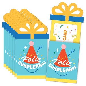 Big Dot of Happiness Feliz Cumpleanos - Happy Birthday Party Money and Gift Card Sleeves - Nifty Gifty Card Holders - Set of 8 - 1 of 4