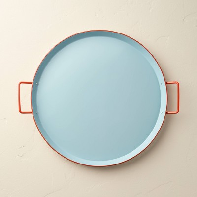 Enamel-Coated Metal Oval Serving Tray Blue/Orange - Hearth & Hand™ with Magnolia