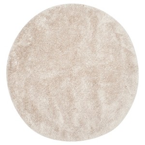Champagne Solid Tufted Round Area Rug - (8