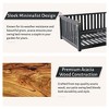 PAGED Swing Chair Outdoor, Patio Minimalist Twin Size Garden Swing Bed Wood Porch Swing with Ropes for Backyard, Safe Sloped Design, Teak - 4 of 4