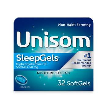 Unisom SleepGels Nighttime Sleep-Aid Softgels - Diphenhydramine HCl - 32ct