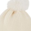 Hadley Wren Plush Knit Pom Pom Beanie - Cream - 2 of 4