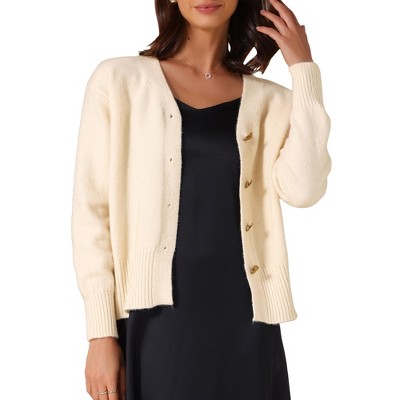 INSPIRE CHIC Women's Knit Button Down Long Sleeve Cardigan Sweater