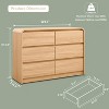 SinCiDo Modern 7 Drawers Dresser 47" Wide Chests of Drawers w/ Curved Profile Design Natural Texture for Bedroom,Living Room,Natural - 2 of 4