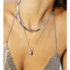 DIPHDA™ Luxury Satellite Necklace - Handmade Triangle Pink Rose Quartz Crystal/ Gemstone Pendant Jewelry (Silver) - 3 of 3