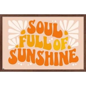 Trends International Hey Happy - Soul Full Of Sunshine Framed Wall Poster Prints - 1 of 4