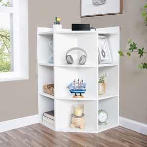 Home Imports Emporium Grid Corner Cabinet with USB Ports & Outlets - 1 of 4