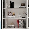 FUFU&GAGA  Large Storage Cabinet Organiser with Glass Door Display Cabinet Bookshelf - 4 of 4