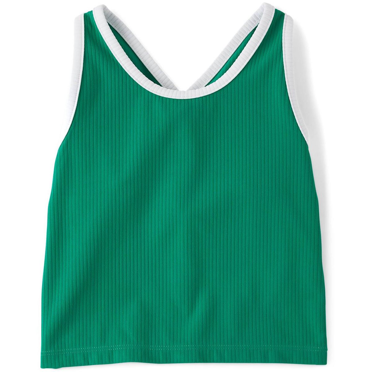 The Children's Place Girls Active Sleeveless Contrast Ribbed Cross Back Tank Top - thumbnail 6