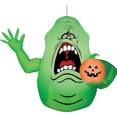 Gemmy Inflatable Ghostbusters Hanging Slimer Halloween Decoration - 49 in - Green