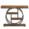 Syemin Console Tables Industrial Console Table, 4-Tier Rustic Sofa Table with Storage Shelve, Narrow Entryway Accent Table, Brown, 41.34"*11.8"*31.5" - 2 of 4