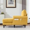 Modern Chenille Chaise Lounge Recliner, Oversized Single Sofa with Side Pockets for Living Room Bedroom-3irtyhousy - 3 of 4