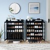 Shoe Cabinet, 5-Tier Shoe Storage Cabinets, Shoe Cabinets Storage for Entryway, Shoe Organizer Cabinet with Glass Doors for Hallway, Living Room - 2 of 4