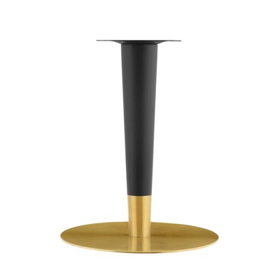 48" White and Gold Round MDF Dining Table with Metal Base