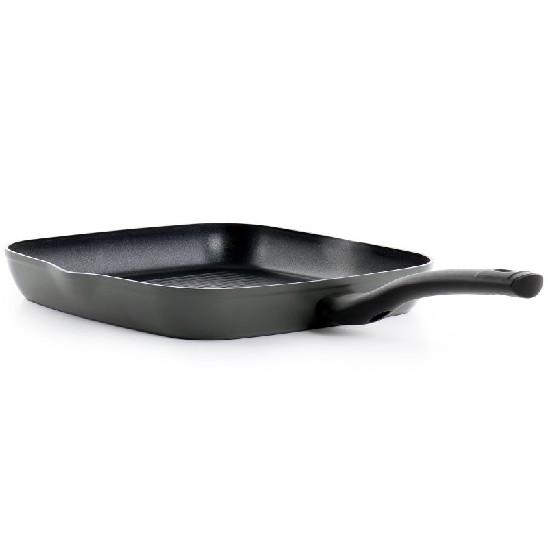 Oster Kingsway 11 Inch Aluminum Nonstick Square Grill Pan in Black, 2 of 7