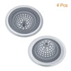Unique Bargains Silicone with Detachable Stainless Steel Edge Sink Strainer 4 Pcs - 3 of 4