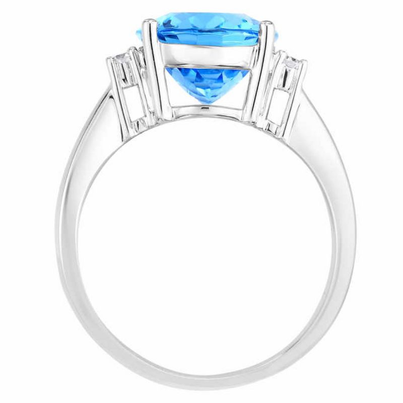 Pompeii3 4.68Ct Sky Blue Topaz & Diamond Ring in 14k White Gold, 3 of 6