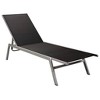 vidaXL Sun Lounger Steel and Textilene Black - 2 of 4