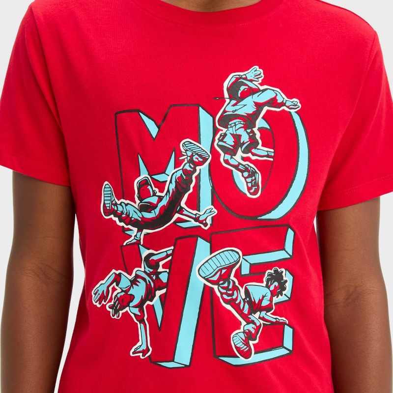 Boys' Short Sleeve 'Move Crew' T-Shirt - Cat & Jack™ Red, 3 of 5