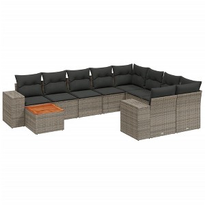 vidaXL Garden Sofa Set Grey - 1 of 4