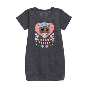 - LOL Surprise! - Let's Par-Tea Graphic Short Sleeve Fleece Dress - 1 of 2